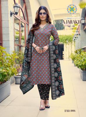 Passion tree ajarakh vol-1 wholesale kurtis dealers chickpet